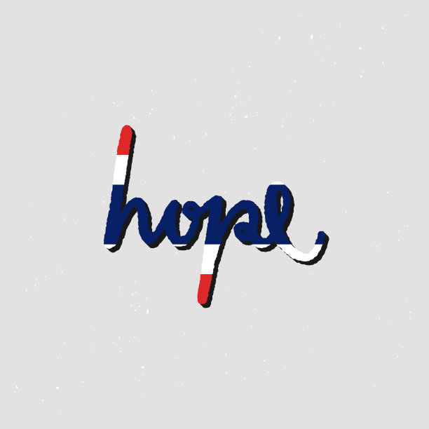 希望手写字母与泰国国旗图片下载