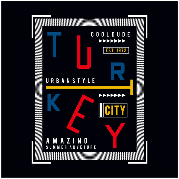 矢量插图关于土耳其的主题。排版，t恤图形，海报，印刷，横幅，传单，明信片图片下载