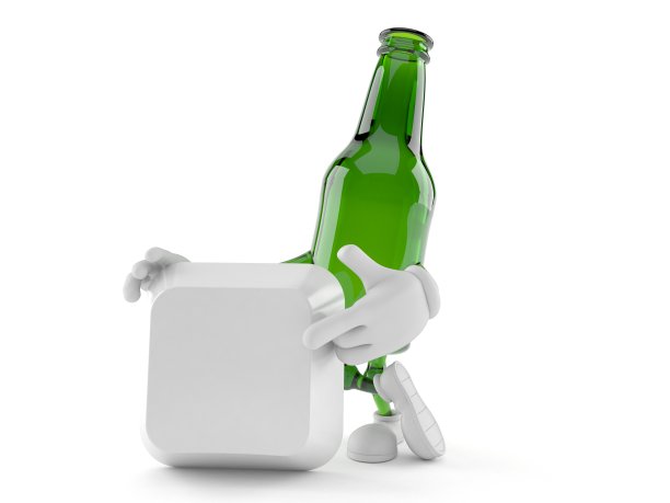 绿色玻璃瓶字符与空白键盘键图片下载