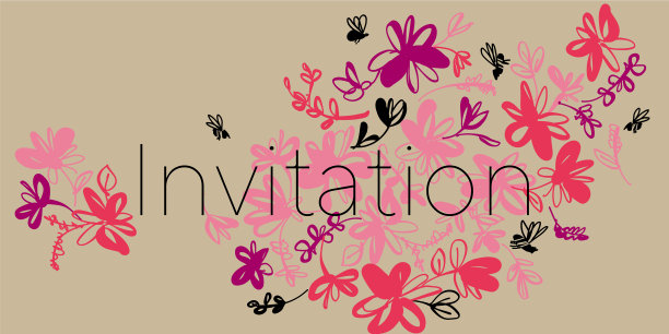 蜜蜂和草甸花朵图案图片下载