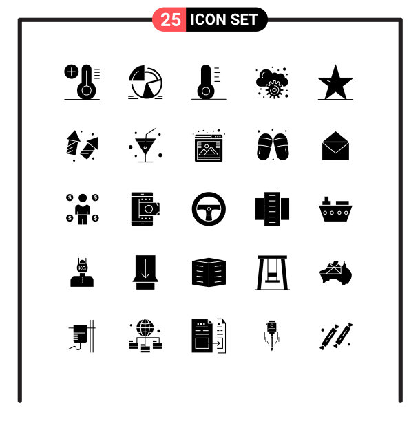 可编辑的线包25个简单的固体符号图片下载