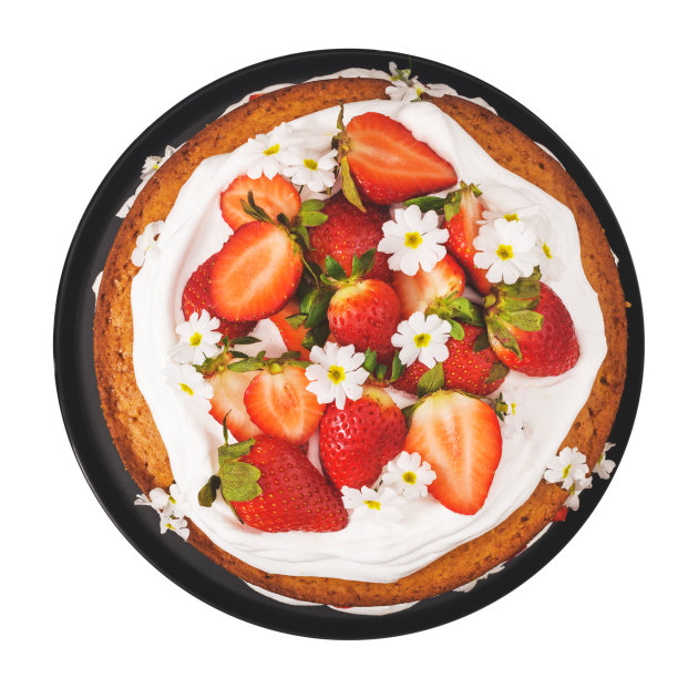 新鲜草莓海绵蛋糕图片下载