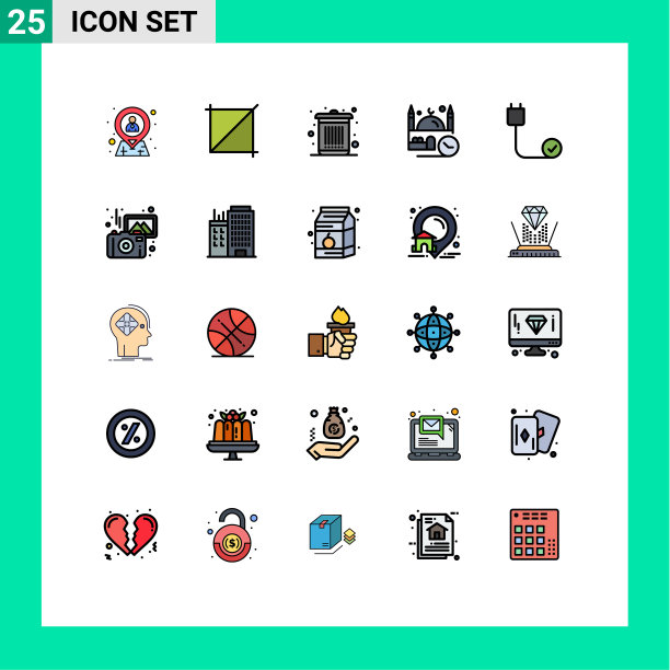 25填充线平面颜色的网站概念图片下载