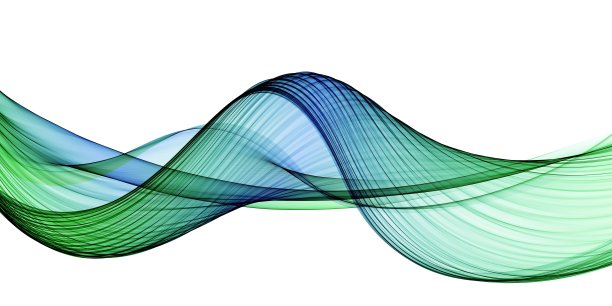 抽象的彩色波浪在白色的背景图片下载