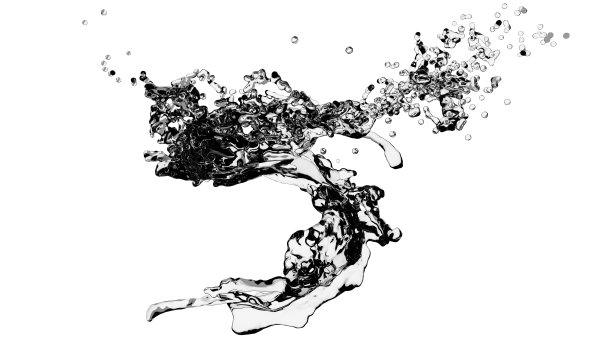 水流，圆形运动，3D，逼真的画面。图片下载