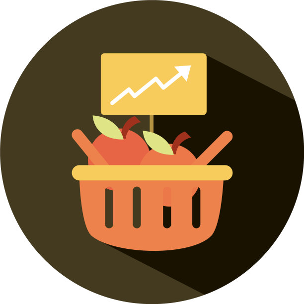 购物篮水果消费主义向上的箭头图片下载