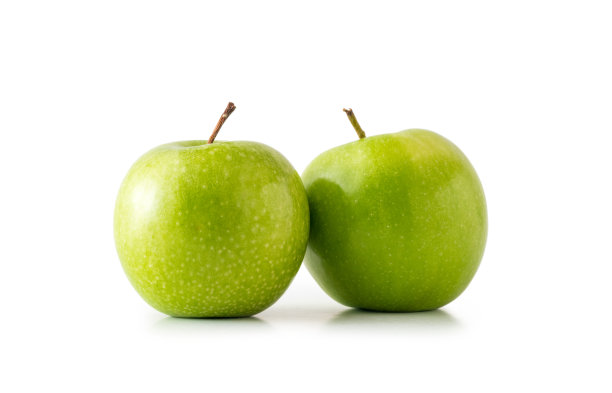 白背景上的青苹果图片下载