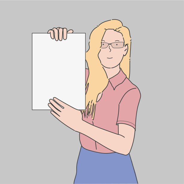 项目，商业计划书，文件。女孩把注意力集中在文件上。用于广告、营销目的。图片下载