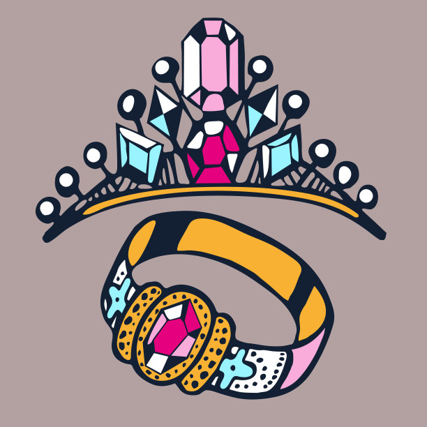 矢量背景手绘珠宝。手绘墨水插图。现代装饰装饰背景。矢量模式。印刷纺织品，布料，墙纸，剪贴簿图片下载