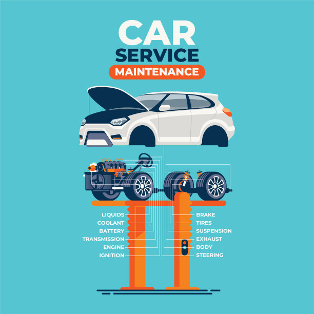 在汽车服务中，升降机上的机械部件图片下载