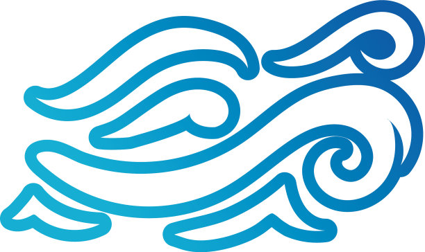 海水线渐变样式图标图片下载