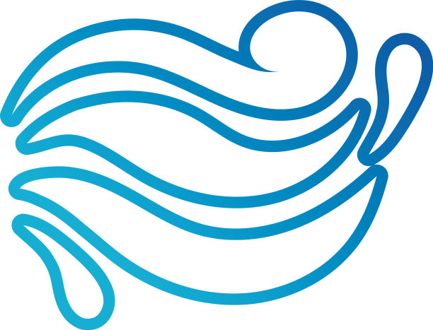 海水线渐变样式图标图片下载