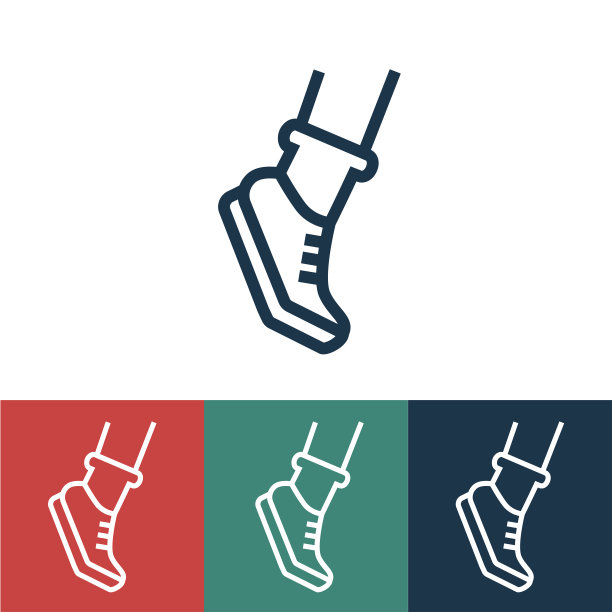 带有跳跃的线性矢量图标图片下载