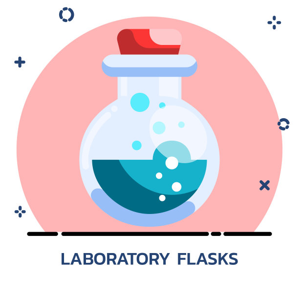 科学化学烧瓶扁平式。图片下载