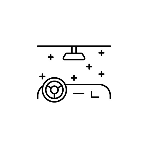 车内洗车图标。洗车元素细线图标图片下载