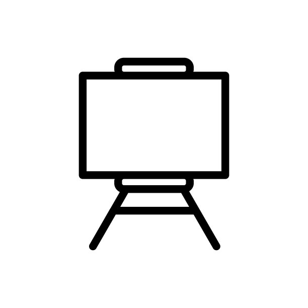 白板(回到学校)图标轮廓矢量。在白色背景上隔离图片下载