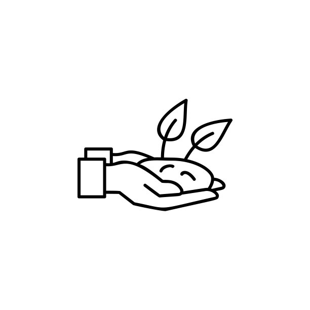 可持续的商业未来标志。未来商业元素细线图标图片下载