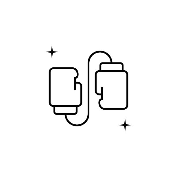 拳击手套，运动偶像。运动元素细线图标图片下载