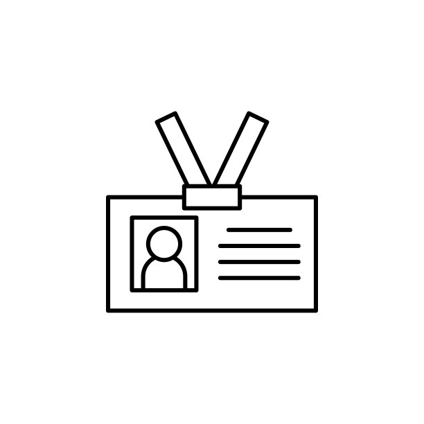 带ID卡图标的办公场所图片下载