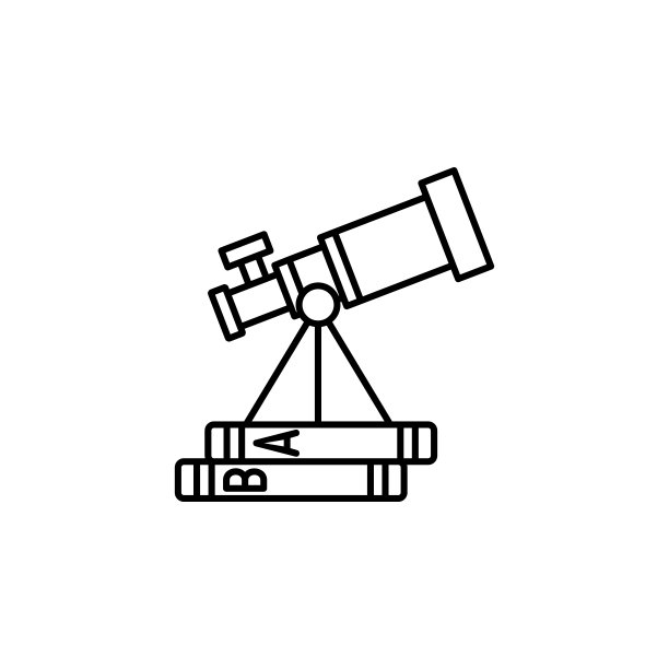 望远镜书学校图标。学校图标元素图片下载