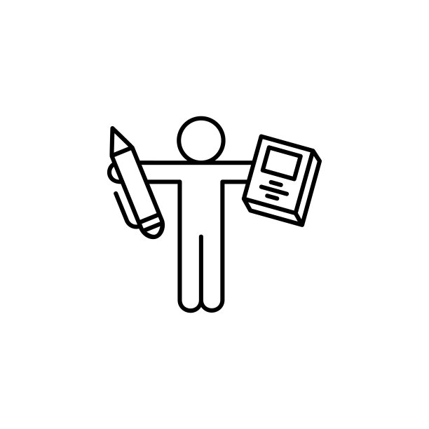 小学生书钢笔图标。学校图标元素图片下载