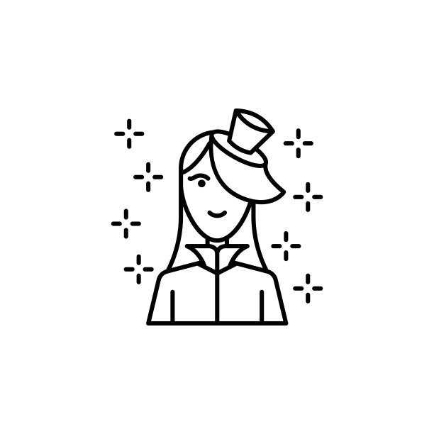 万圣节头像：穿着恐怖服装的女子图标图片下载