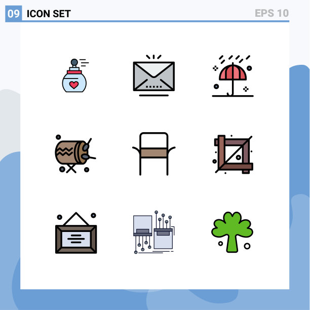 9 .创意图标的现代标志和符号图片下载