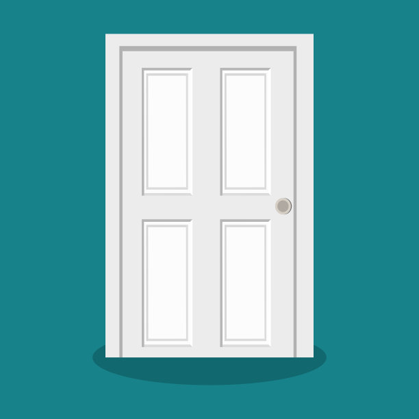 紧闭的门。房子和房间的门。建筑内外部建筑元素。矢量图图片下载