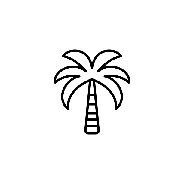 棕榈图标矢量设计模板图片下载