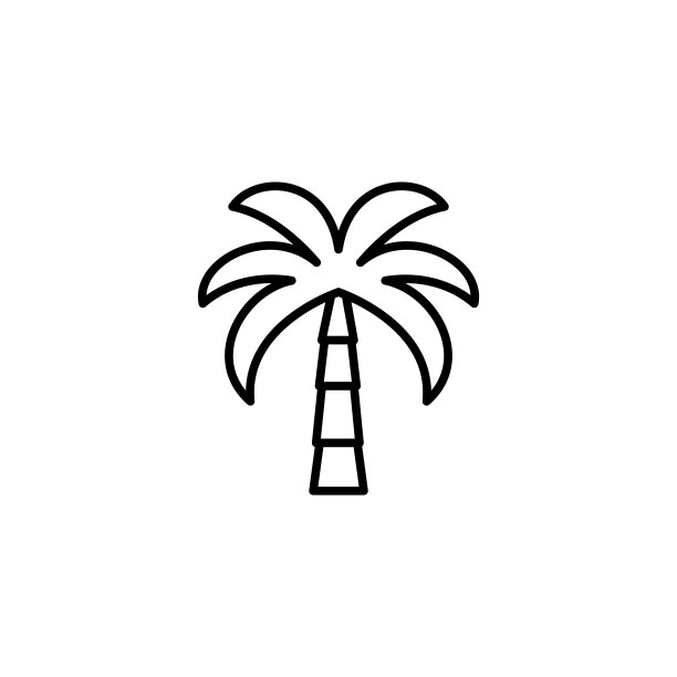 棕榈图标矢量设计模板图片下载