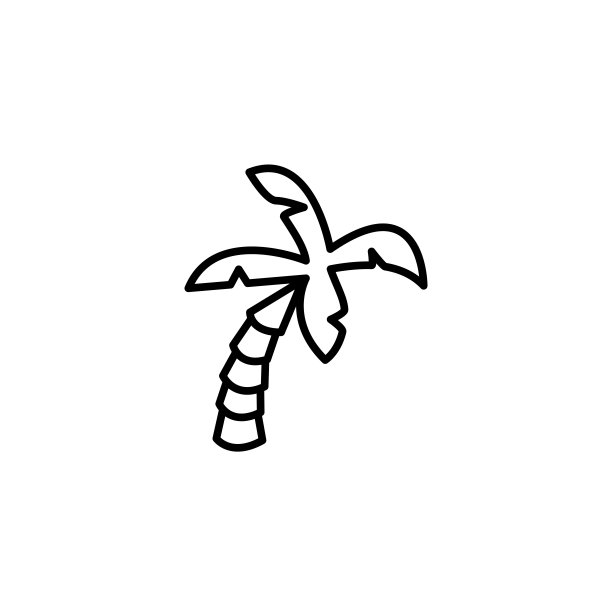 棕榈图标矢量设计模板图片下载