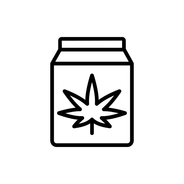 大麻包装图标：草药UI和UX细线轮廓元素图片下载