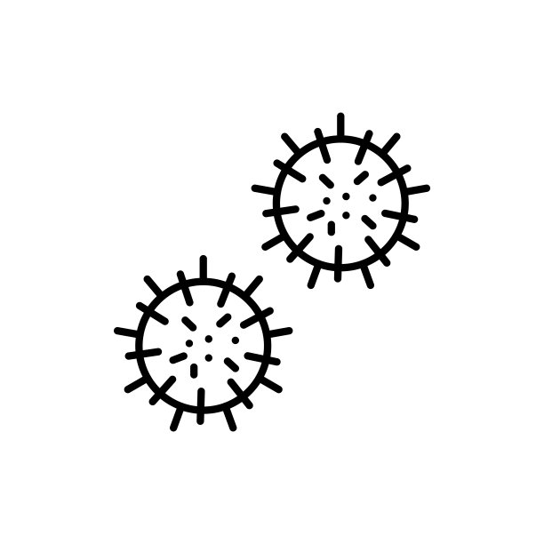 病毒图标矢量设计模板图片下载