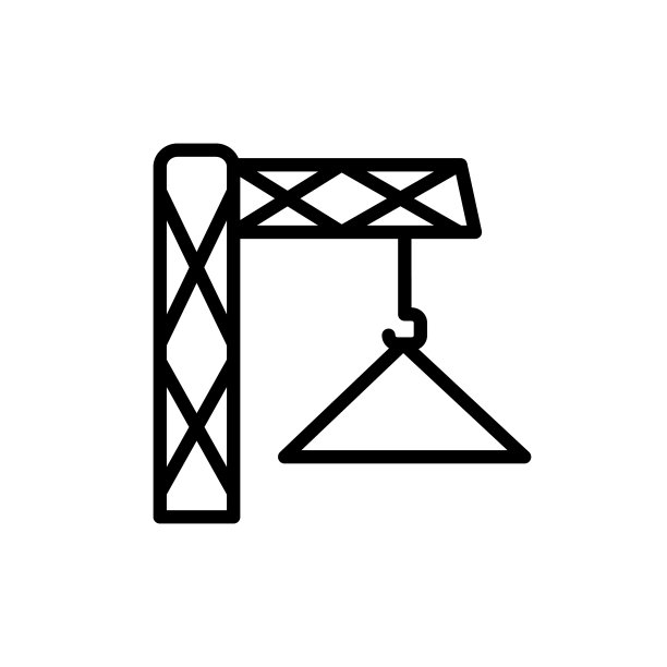 起重机屋顶图标。用于UI和UX、网站或移动应用程序的建筑图标的简单线条轮廓矢量元素图片下载