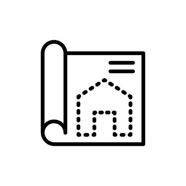 纸绘房屋图标。用于UI和UX、网站或移动应用程序的建筑图标的简单线条、轮廓矢量元素图片下载