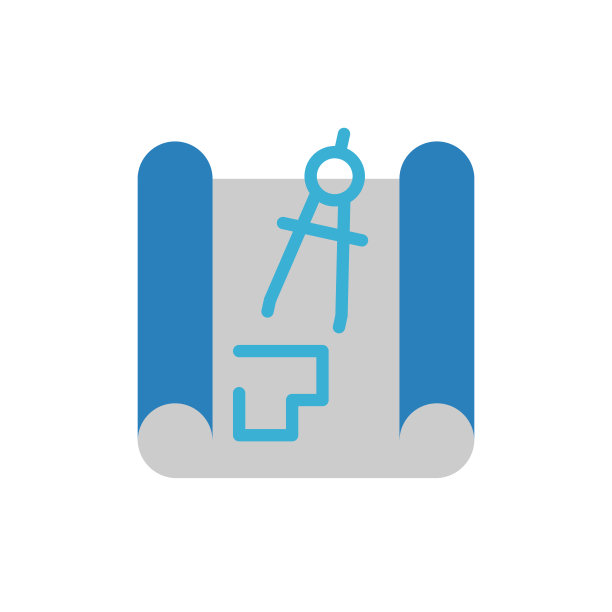 纸画分割器图标。简单的颜色向量元素的建筑图标的用户界面和用户体验，网站或移动应用程序图片下载