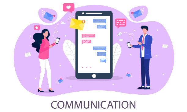 用智能手机发送信息的概念图片下载