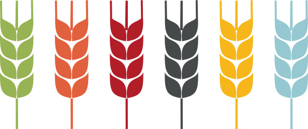 彩色小麦穗图标图片下载