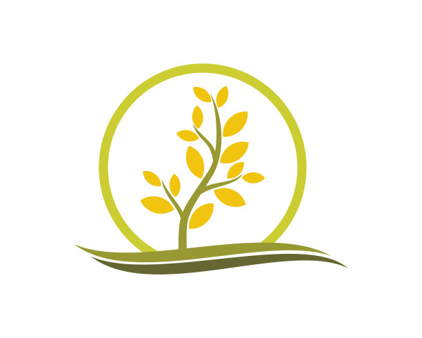 圆形，树叶子和波浪图片下载