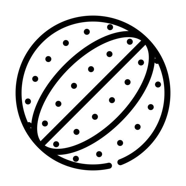 咀嚼球狗线图标矢量插图图片下载