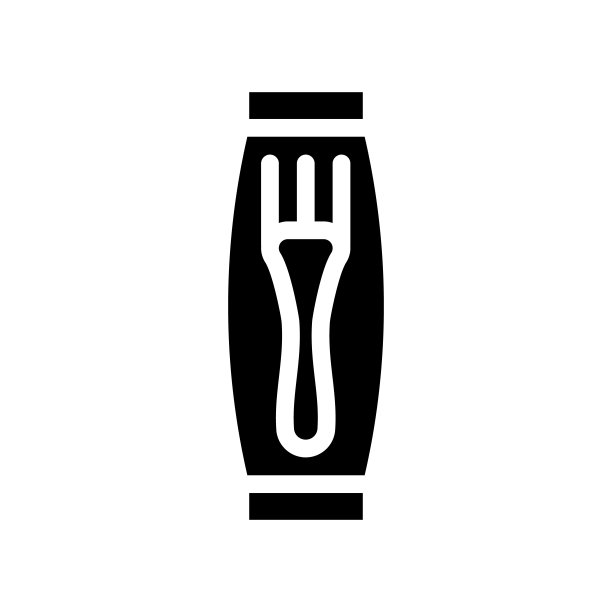 炸鸡腿字形图标矢量插图图片下载