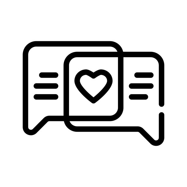 爱对应线图标矢量插图孤立图片下载