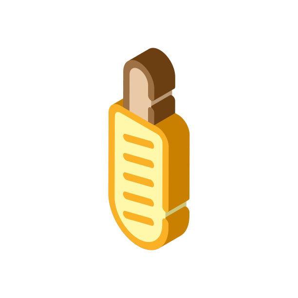 热狗营养等距图标矢量插图图片下载