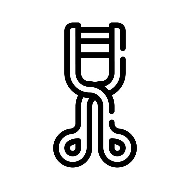 睫毛夹线图标矢量插图孤立图片下载