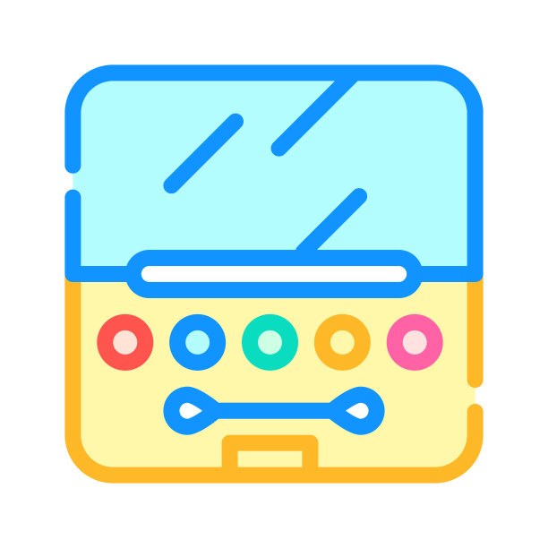 眼影设置颜色图标矢量插图图片下载