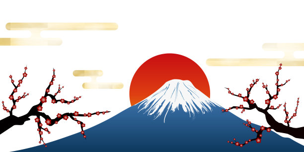 富士山和日出背景图片下载