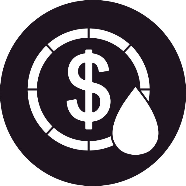 石油崩溃概念钱币与石油下降图标图片下载