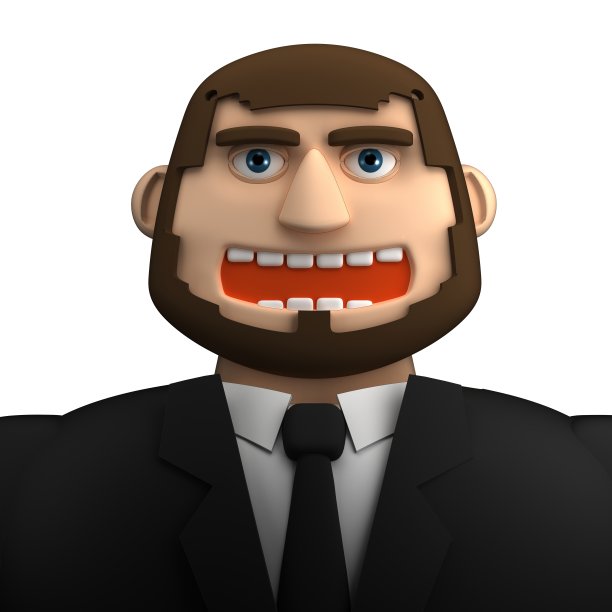 3D卡通人物——保安迎接你图片下载