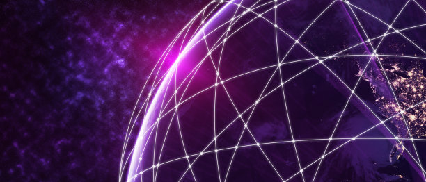 3D插画全球现代创意交流和互联网网络地图图片下载