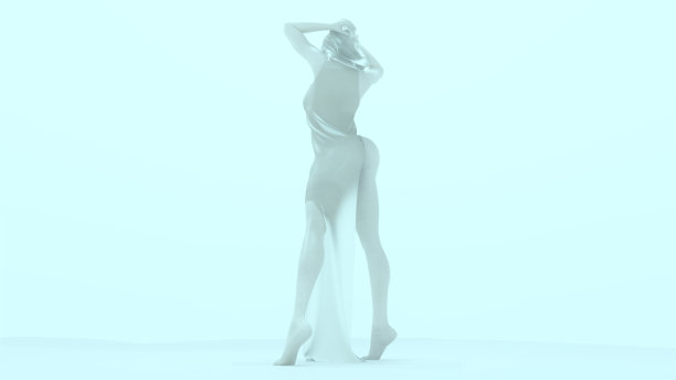 白雪女巫恶魔与白色眼睛透明高级定制连衣裙图片下载